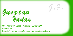 gusztav hadas business card